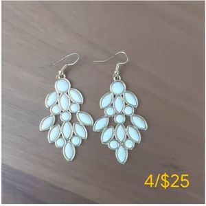 White and Gold earrings